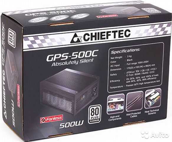 Тест и обзор: chieftec gps-500c - пассивный блок питания 80 plus platinum