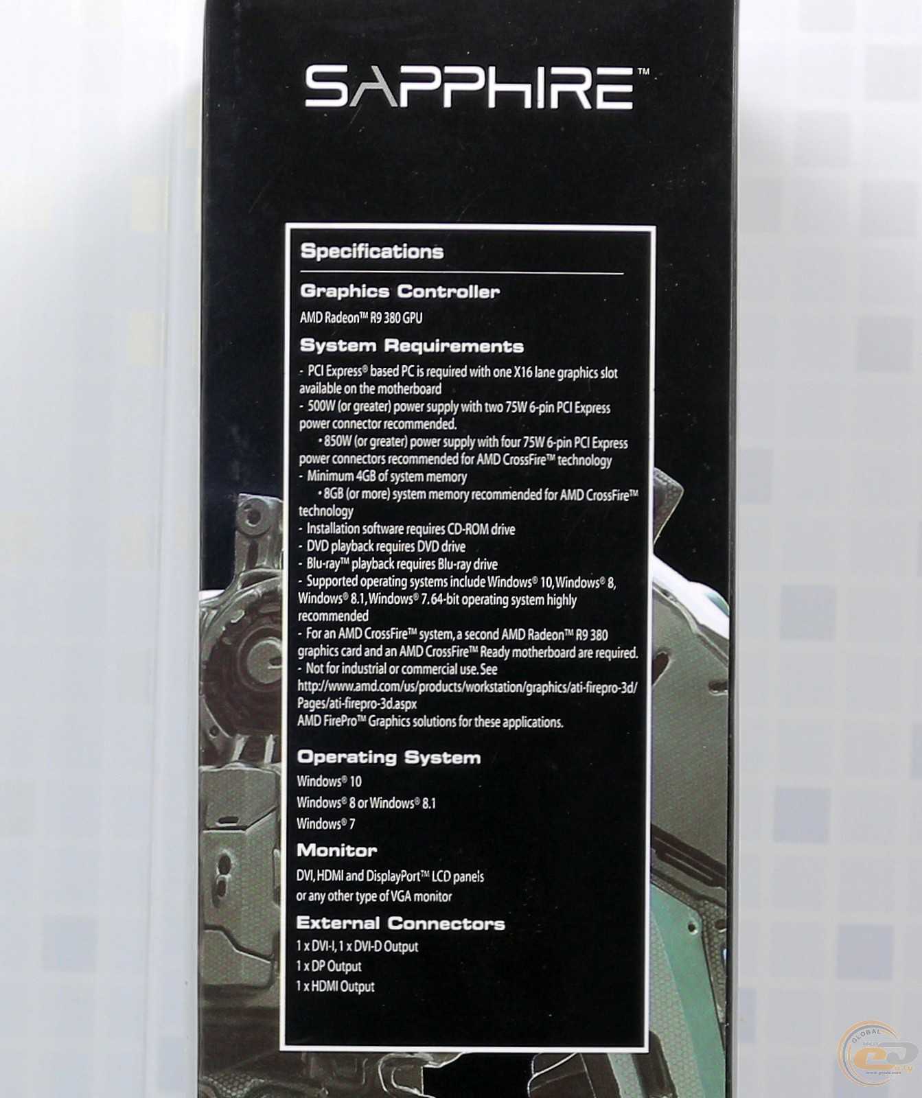 Обзор видеоадаптера amd radeon r9 380 на примере sapphire nitro r9 380