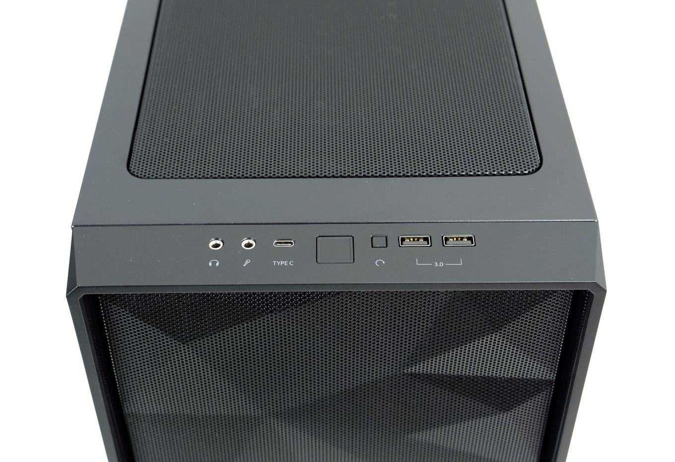 Fractal design meshify c mini -compact mini tower computer case -matx layout -airflow/cooling -2x fans included -psu shroud -modular interior -water-cooling ready -usb3.0 -tempered glass -blackout