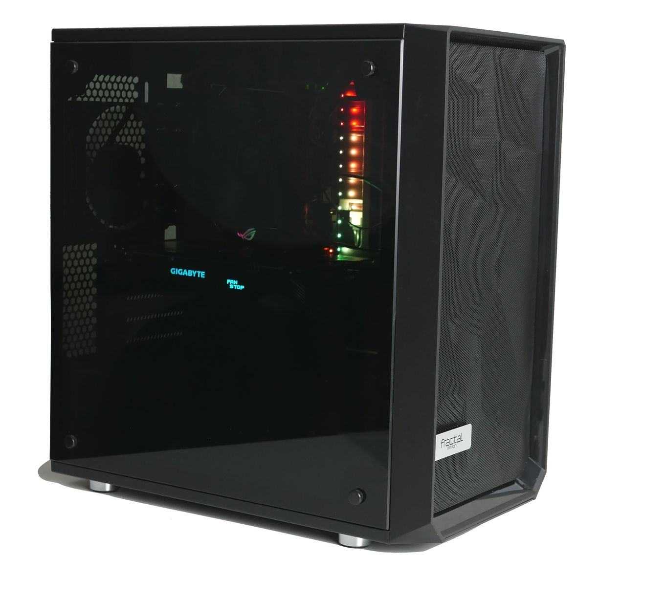 Fractal design meshify c mini -compact mini tower computer case -matx layout -airflow/cooling -2x fans included -psu shroud -modular interior -water-cooling ready -usb3.0 -tempered glass -blackout