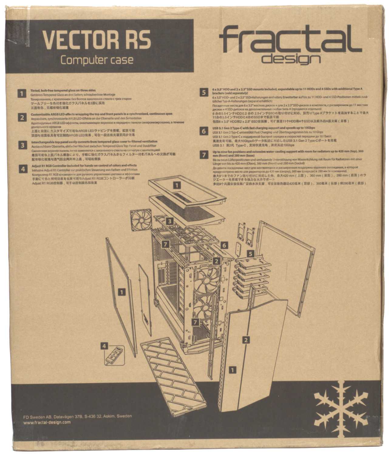 Обзор и тест корпуса fractal design vector rs tempered glass
